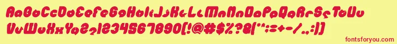 MOHR Bold Italic Font – Red Fonts on Yellow Background