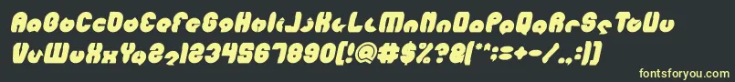 MOHR Bold Italic Font – Yellow Fonts on Black Background