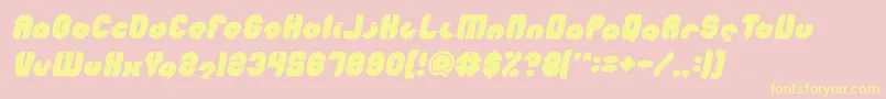 Шрифт MOHR Bold Italic – жёлтые шрифты на розовом фоне