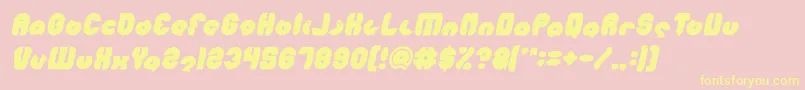MOHR Bold Italic Font – Yellow Fonts on Pink Background