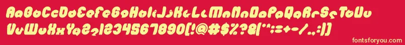 MOHR Bold Italic Font – Yellow Fonts on Red Background