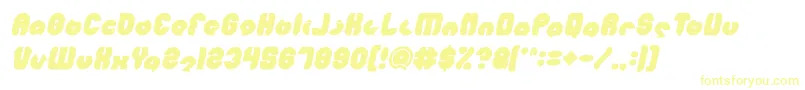 MOHR Bold Italic-fontti – keltaiset fontit