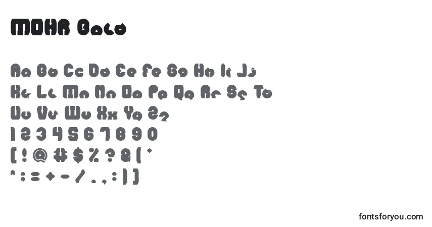 Fuente MOHR Bold - alfabeto, números, caracteres especiales
