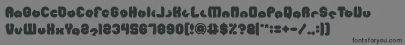 フォントMOHR Bold – 黒い文字の灰色の背景