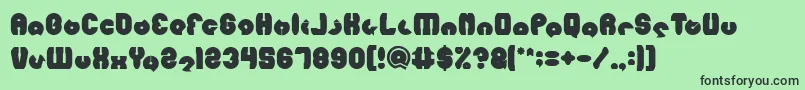 Шрифт MOHR Bold – чёрные шрифты на зелёном фоне