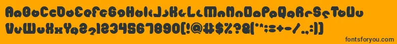 Шрифт MOHR Bold – чёрные шрифты на оранжевом фоне