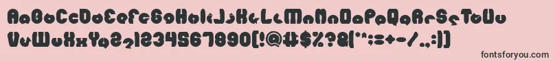 フォントMOHR Bold – ピンクの背景に黒い文字