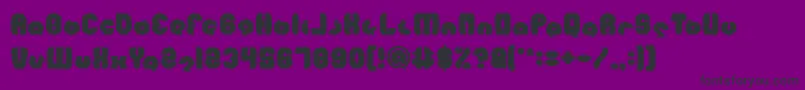 フォントMOHR Bold – 紫の背景に黒い文字