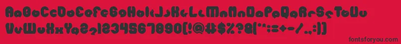Шрифт MOHR Bold – чёрные шрифты на красном фоне
