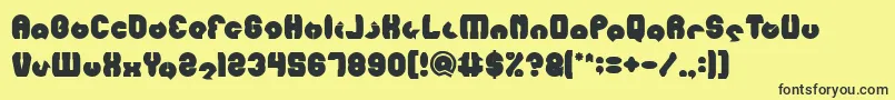 フォントMOHR Bold – 黒い文字の黄色い背景