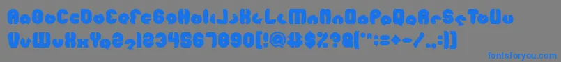 フォントMOHR Bold – 灰色の背景に青い文字