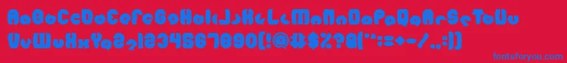 フォントMOHR Bold – 赤い背景に青い文字