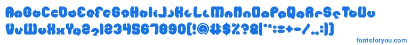 フォントMOHR Bold – 白い背景に青い文字