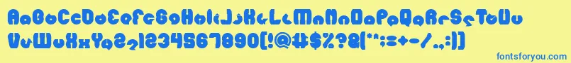 MOHR Bold-fontti – siniset fontit keltaisella taustalla