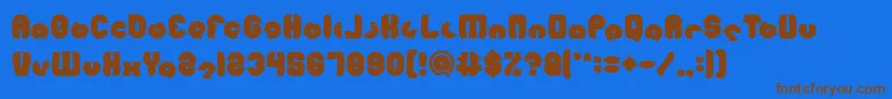 Шрифт MOHR Bold – коричневые шрифты на синем фоне