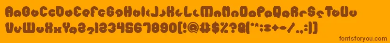 MOHR Bold-Schriftart – Braune Schriften auf orangefarbenem Hintergrund
