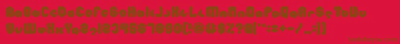 Czcionka MOHR Bold – brązowe czcionki na czerwonym tle