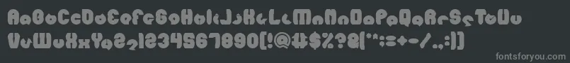 MOHR Bold-fontti – harmaat kirjasimet mustalla taustalla