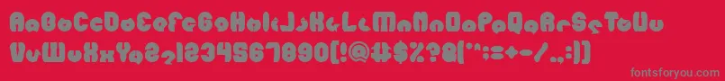 Czcionka MOHR Bold – szare czcionki na czerwonym tle