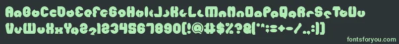 MOHR Bold-fontti – vihreät fontit mustalla taustalla