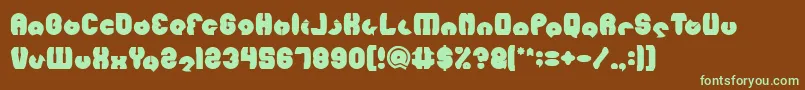 Шрифт MOHR Bold – зелёные шрифты на коричневом фоне