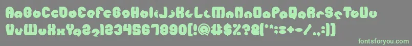 Шрифт MOHR Bold – зелёные шрифты на сером фоне
