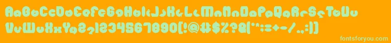 MOHR Bold Font – Green Fonts on Orange Background