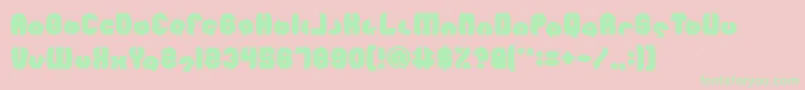 Шрифт MOHR Bold – зелёные шрифты на розовом фоне