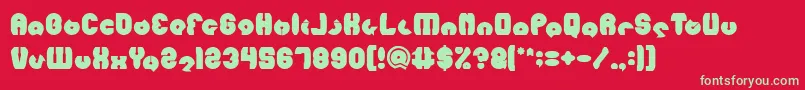 MOHR Bold Font – Green Fonts on Red Background