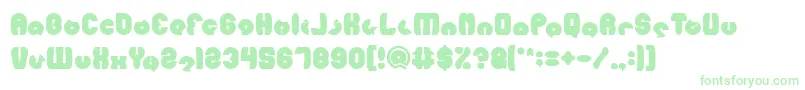 Шрифт MOHR Bold – зелёные шрифты на белом фоне
