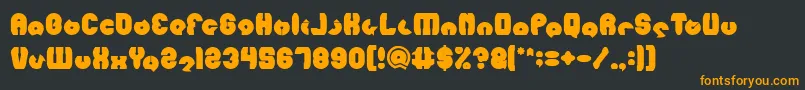 MOHR Bold-fontti – oranssit fontit mustalla taustalla