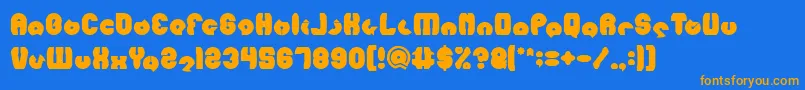 Шрифт MOHR Bold – оранжевые шрифты на синем фоне
