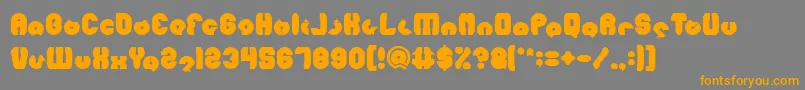 フォントMOHR Bold – オレンジの文字は灰色の背景にあります。