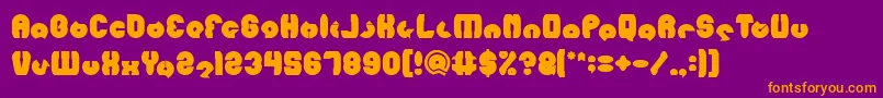 MOHR Bold-fontti – oranssit fontit violetilla taustalla