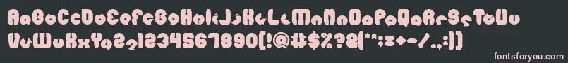 Шрифт MOHR Bold – розовые шрифты на чёрном фоне