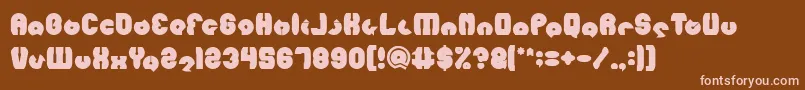 MOHR Bold-fontti – vaaleanpunaiset fontit ruskealla taustalla
