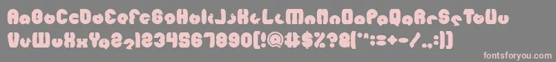 フォントMOHR Bold – 灰色の背景にピンクのフォント
