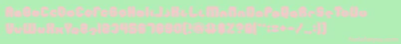Fonte MOHR Bold – fontes rosa em um fundo verde