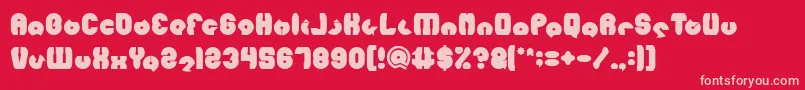 フォントMOHR Bold – 赤い背景にピンクのフォント