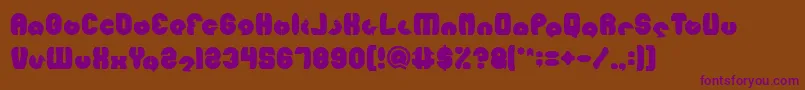 MOHR Bold-Schriftart – Violette Schriften auf braunem Hintergrund