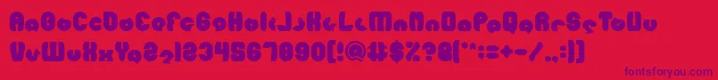 フォントMOHR Bold – 赤い背景に紫のフォント