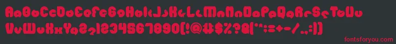 フォントMOHR Bold – 黒い背景に赤い文字