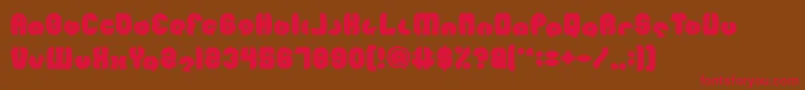 MOHR Bold-fontti – punaiset fontit ruskealla taustalla