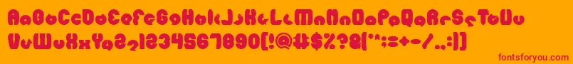 フォントMOHR Bold – オレンジの背景に赤い文字