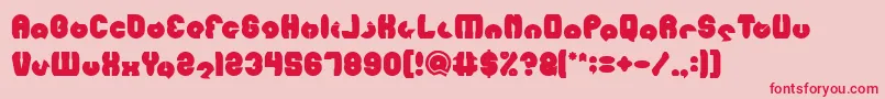 フォントMOHR Bold – ピンクの背景に赤い文字