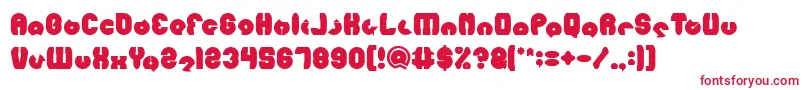 Шрифт MOHR Bold – красные шрифты на белом фоне