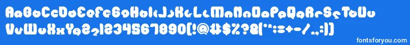 Шрифт MOHR Bold – белые шрифты на синем фоне
