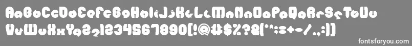 フォントMOHR Bold – 灰色の背景に白い文字
