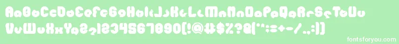 フォントMOHR Bold – 緑の背景に白い文字
