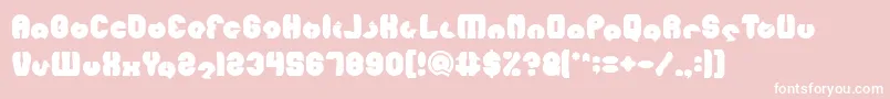 MOHR Bold-fontti – valkoiset fontit vaaleanpunaisella taustalla